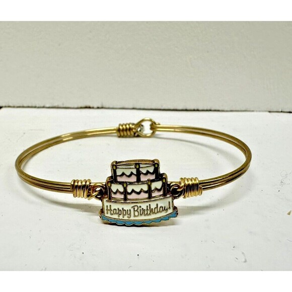 Luca + Dani Jewelry - Luca + Dani Happy Birthday bracelet gold tone